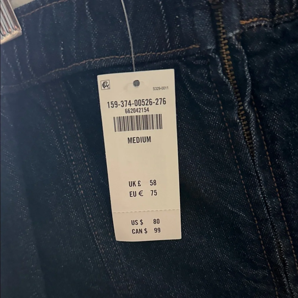 Classic Dark Blue Button-Front Denim Skirt- Abercrombie BRAND NWT - Picture 7 of 7